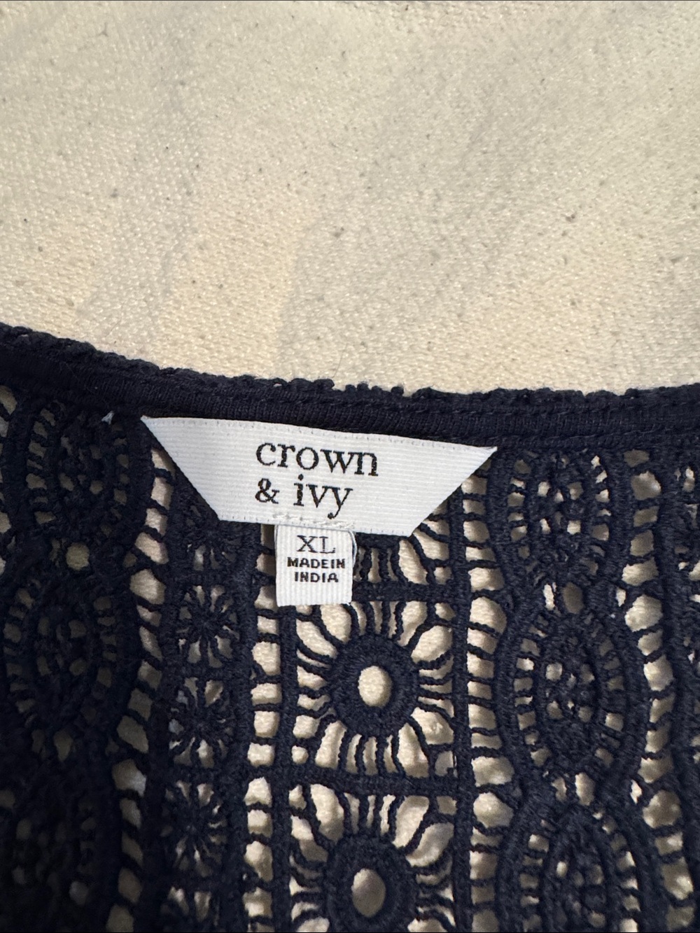 Navy Lace-Back Swing Tank - Picture 3 of 4
